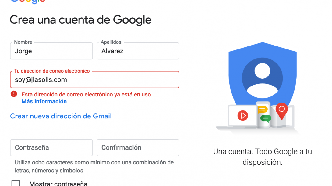 crear gmail com